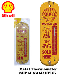 OURDOOR METAL THERMOMETER-SHELL MOTOR OIL