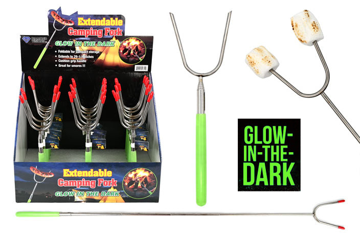 Glow-in-the-Dark Extendable Camping Fork