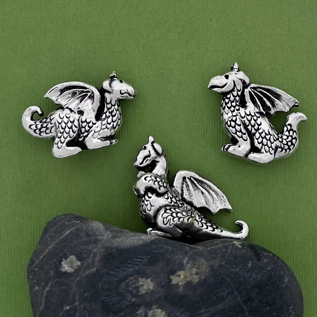 3 Piece Dragon Miniatures with Pouch