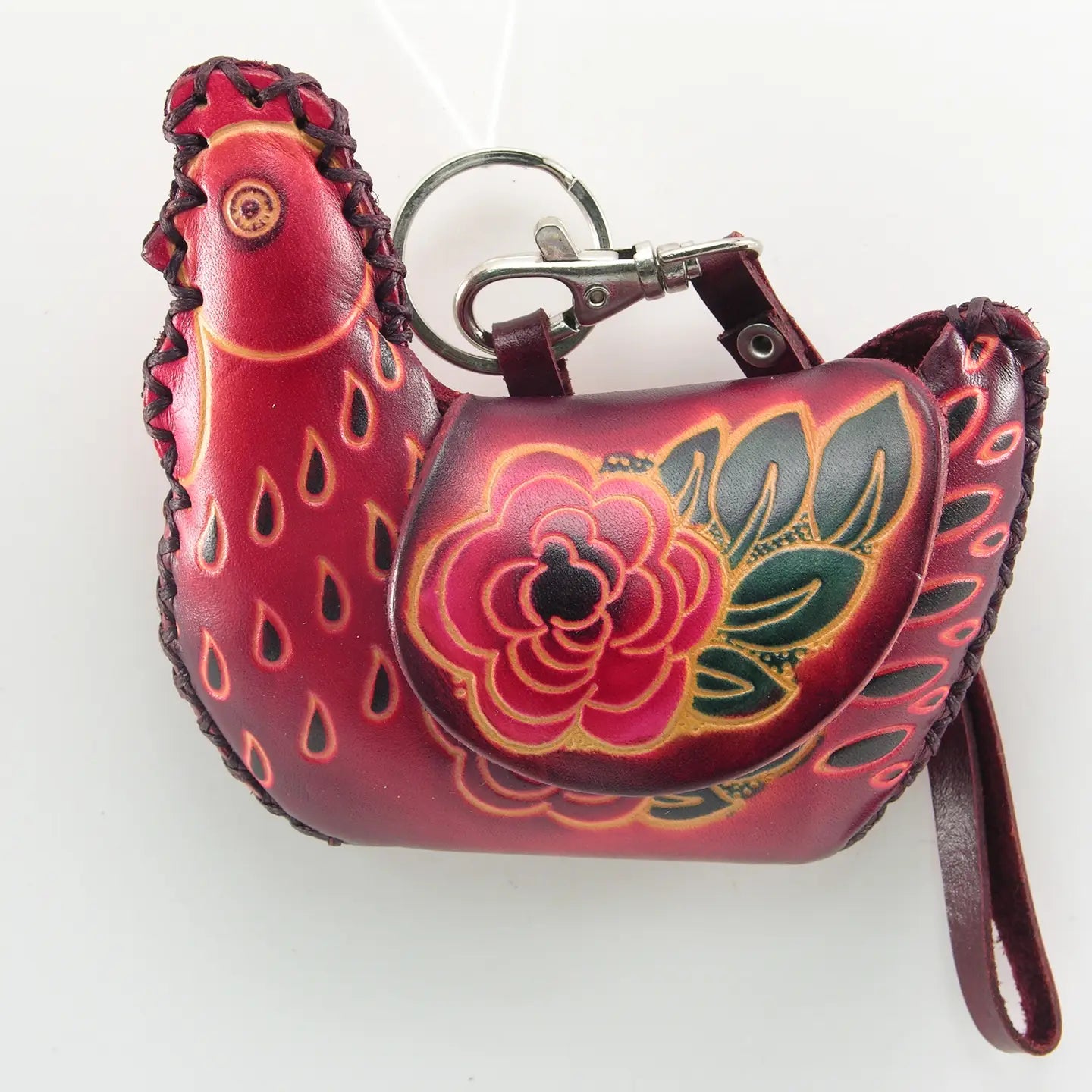 Leather Chicken Hen Coin Purse