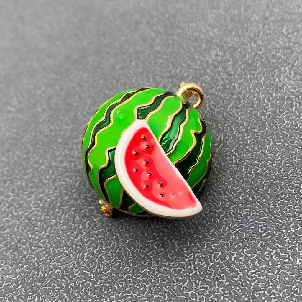 Enamel Watermelon Brooch