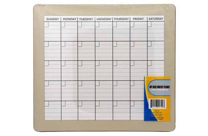DRY ERASE MONTHLY PLANNER Calendar