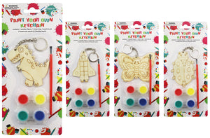 PAINT YOUR OWN WOODEN KEYCHAIN (ASSORTED)