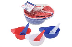 Patriotic Helmet Ice Cream Bowls & Spoons (6 PC)