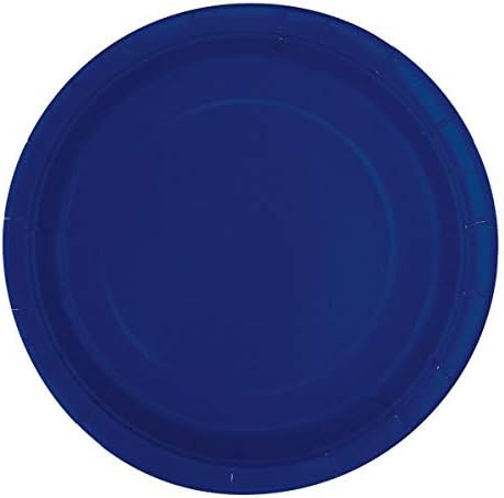 True Navy Blue Solid Dessert Plates - 7" (Pack of 20) - Sturdy & Disposable Dinnerware - Perfect for Parties and Events