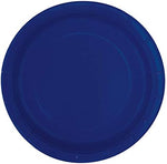 True Navy Blue Solid Dessert Plates - 7" (Pack of 20) - Sturdy & Disposable Dinnerware - Perfect for Parties and Events