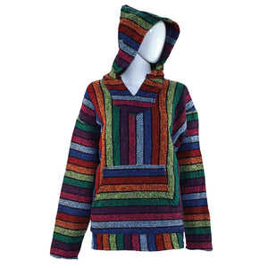Multicolored Baja Poncho Hoodies