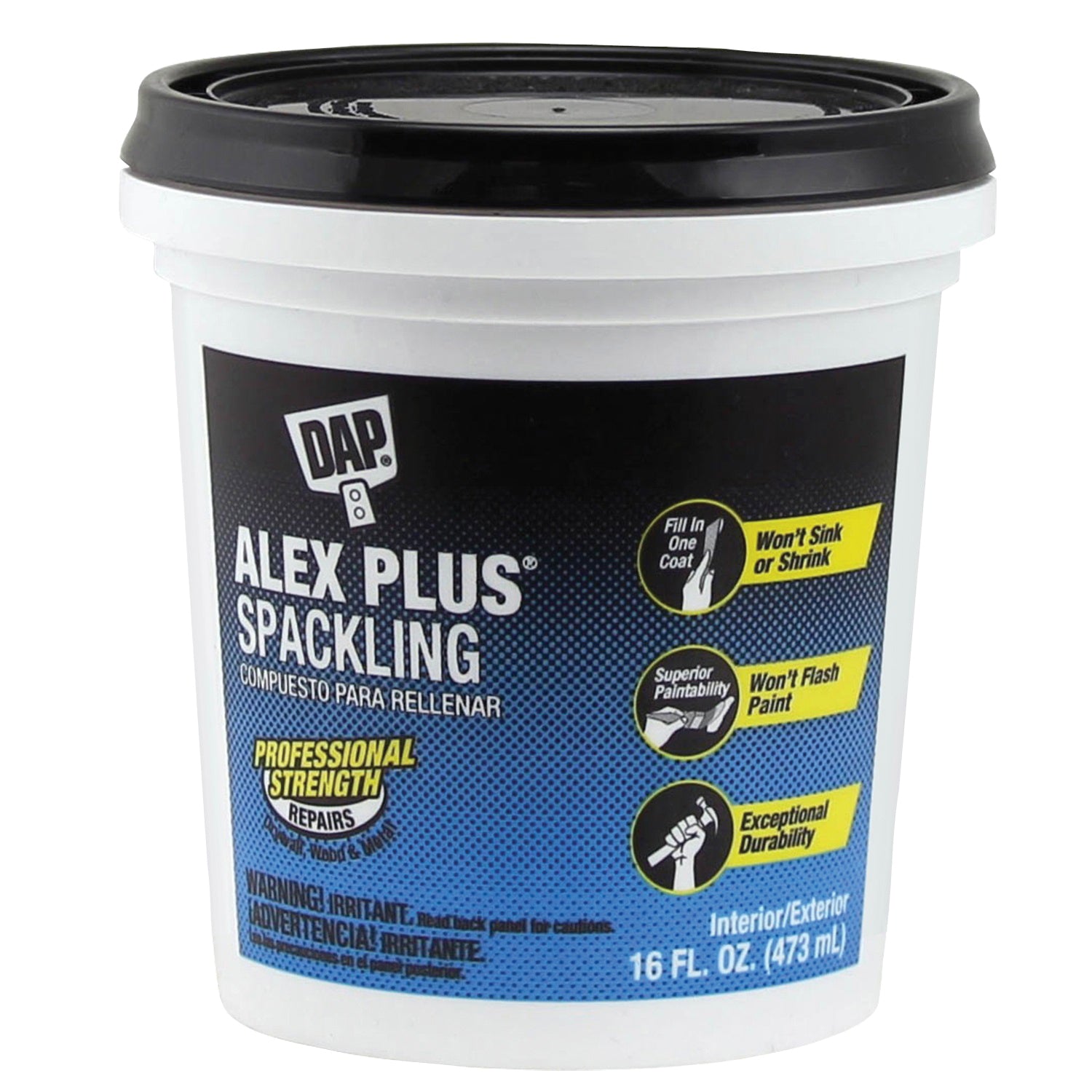 DAP Alex Plus Ready to Use White Spackling Compound 1 pt