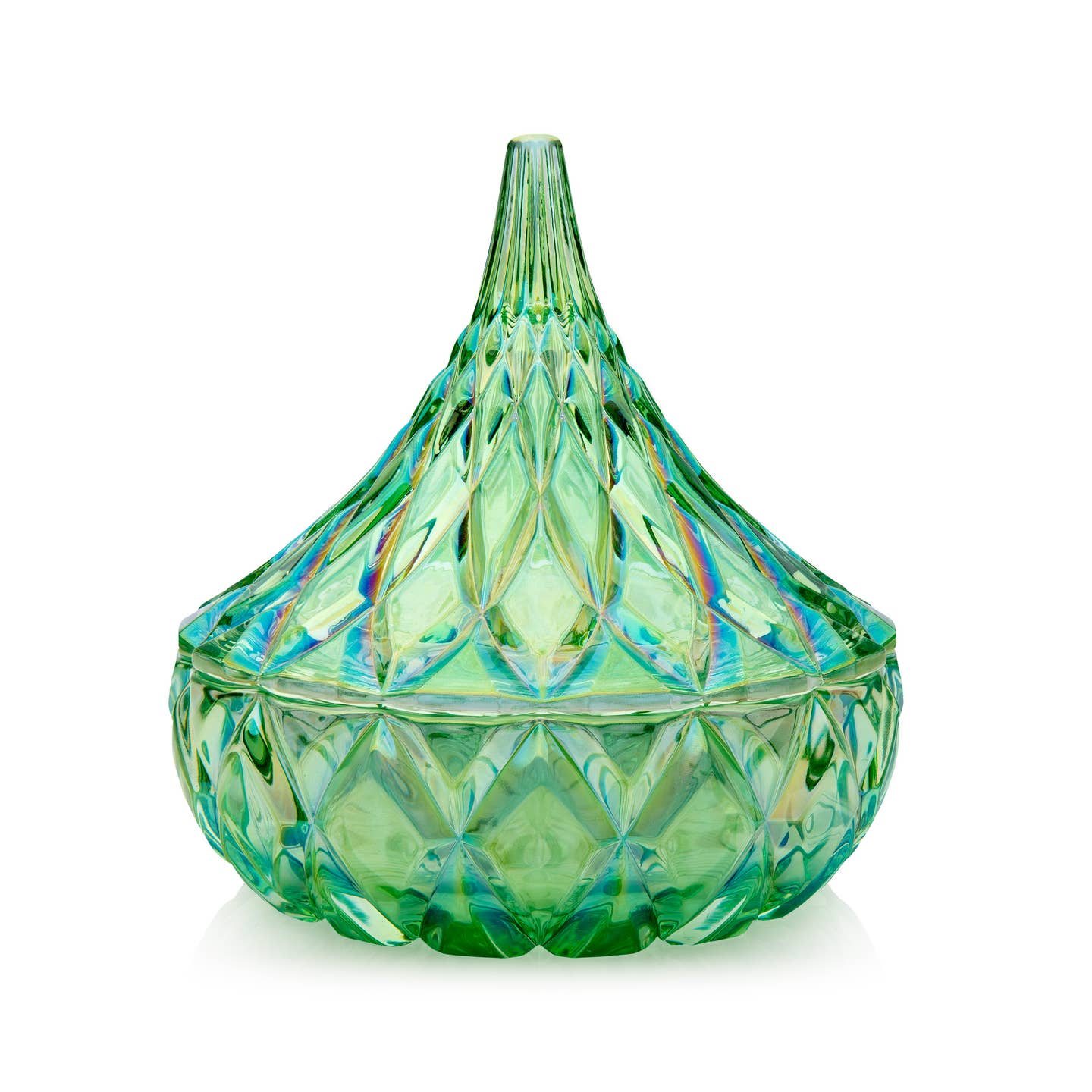 Green Candy Dish, Chocolate Dish, Crystal Decor