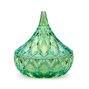 Green Candy Dish, Chocolate Dish, Crystal Decor