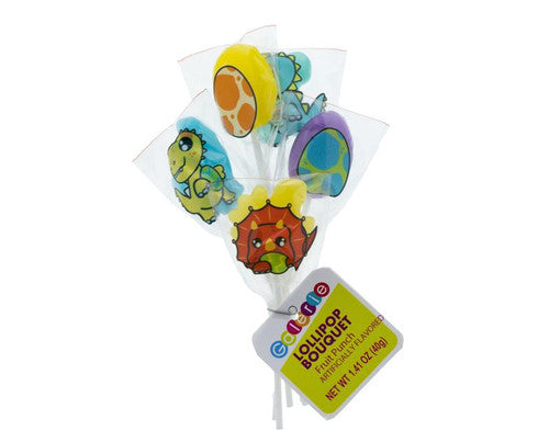Lollipop Dino Bouquet Fruit Punch 1.41 OZ (Best By: 09/11/25)