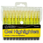 Office Supplies - 12Pack Yellow Gel Highlighters