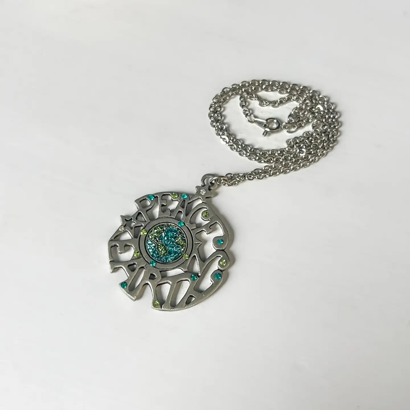 Peace On Earth Sparkling Pendant Necklace
