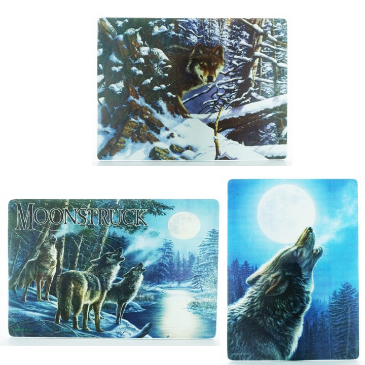 Tempered Glass Cutting Board-Wolves-3 Styles to Choose From!--12" x 16"