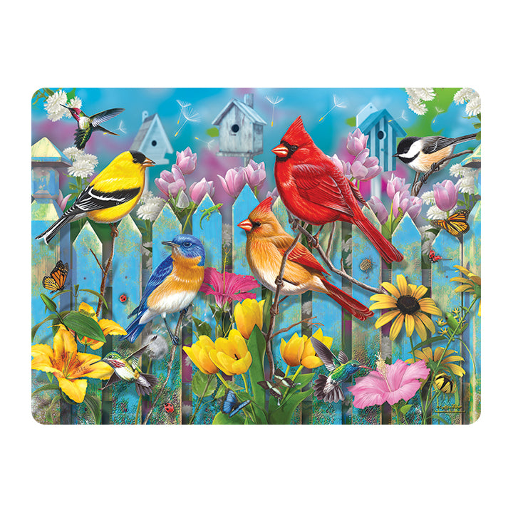 TEMPERED GLASS CUTTING BOARD-SONGBIRDS HANGOUT-12" X 16"