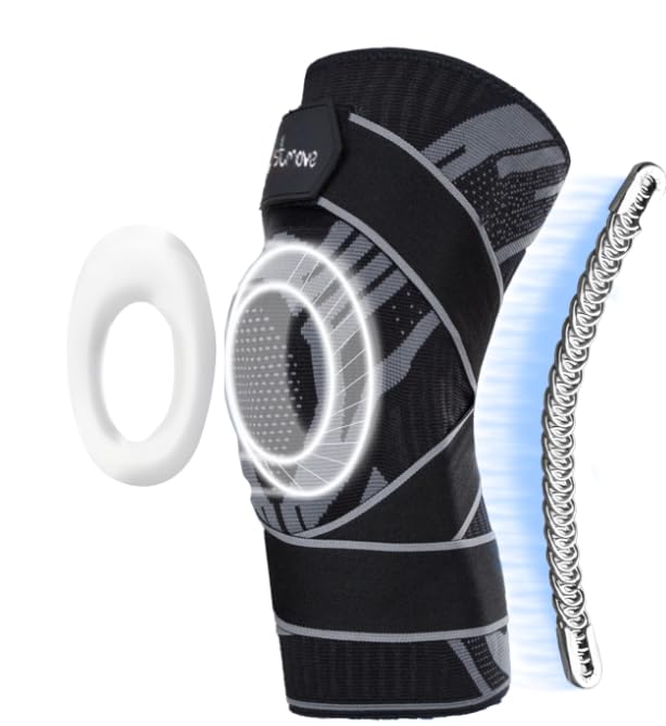 XL Compression Knee Sleeve for Women Knee Pain Relief Knee Brace with Side Stabilizers for Meniscus Tear, Inflammation Relief, and Circulation, Knee Support for Women and Men