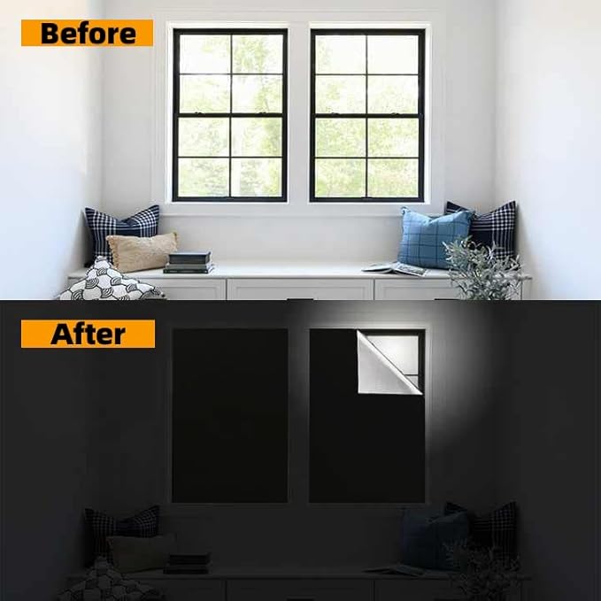 Blackout Shades/Blinds for Windows, Portable Blackout Curtains/Window Cover for Bedroom, Travel, Baby Nursery, Office