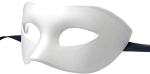 Masquerade Mask for Venetian Greek Roman Party Mardi Gras White