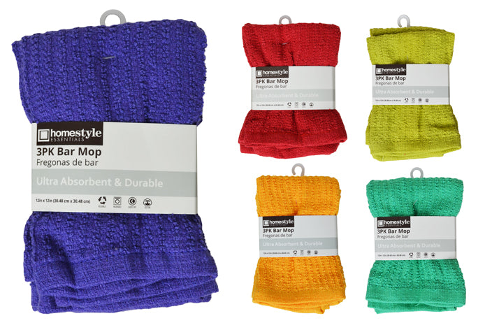 Bar Mop Towels (3 PK) (Bold Colorful)