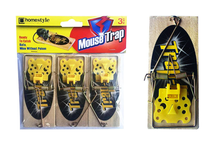 MOUSE TRAPS (WOOD) (3 PK)