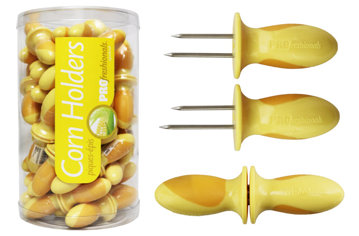 CORN SKEWERS WITH SILICONE GRIPS (2 PC)