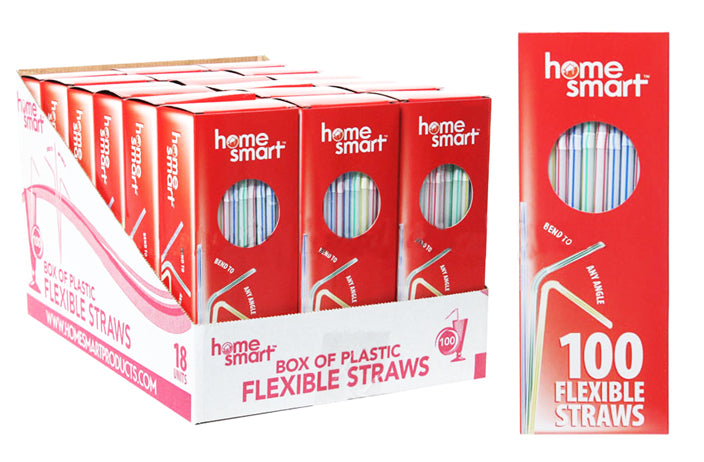 PLASTIC FLEX STRAWS (100 CT)