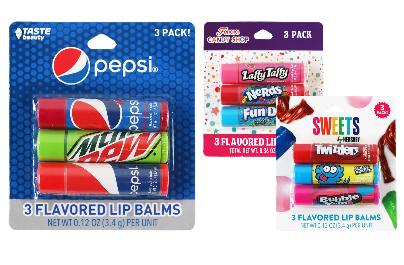 Licensed Lip Balm (Candy/Soda) (3 PK)