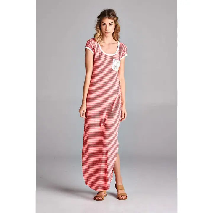 Maxi Dress-Coral