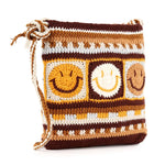 Crochet Design Happy Crossbody Sling-Coffee