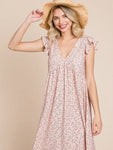 Plus Size Floral Eyelet Knit Dress-Blush