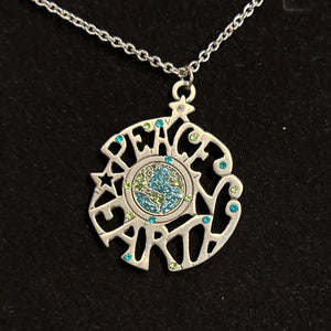 Peace On Earth Sparkling Pendant Necklace