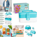 MaxK Kitchen - BLUE Bento Box Set - Leakproof - Freezer and Dishwasher Safe - BPA Free