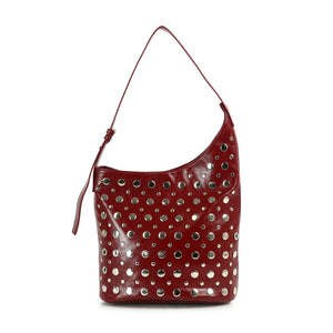 Patent Unique Hobo Design Handbag-Red