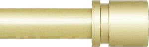 Curtain Rods for Windows 16 to 28 Inches Adjustable Length 1 Inch Diameter Window Curtain Rod with Aluminium Finials, Warm Gold