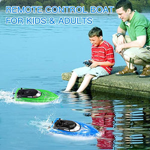 2PACK RC Boat,Remote Control Boats for Kids and Adults,10km/H 2.4G High Speed Remote Control Boat, Fast RC Boats for Pools and Lakes with 4 Rechargeable Battery