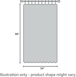 No. 918 Montego Casual Textured Semi-Sheer Grommet Kitchen Curtain Tier Pair, 56" x 24", Nickel