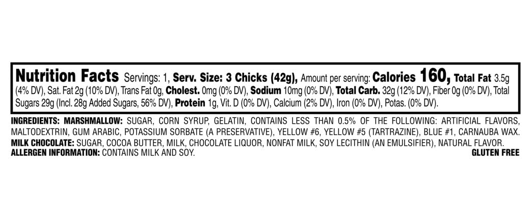 Peeps Delights S'mores Chocolate Dipped Marshmallow Chicks, 3 Count Package, 1.5 Oz (Best By: 07/2025)
