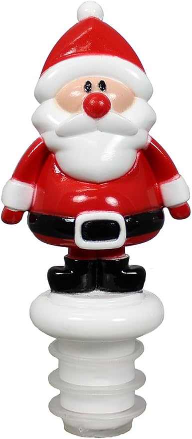 Prodyne Santa Claus Christmas Acrylic Bottle Stopper