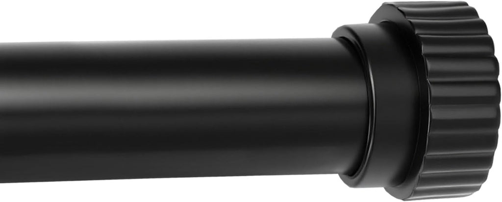Modern Heavy Duty Curtain Rods for Windows 30 to 90 Inch, Black Decorative Adjustable Window Rods 1 Inch Diameter for Bedroom Living Room Kitchen Drapes (Black,30"-90")