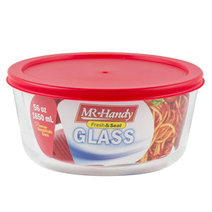Round Glass Food Container- 56oz