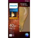 Philips 40Watt Equivalent A50 Dimmable Vintage Glass Edison LED Large Bulb 2000k