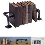 Home Decor - Pipe Decor - 17"x5.5"6.5" - Industrial Electro Plated Black Finish - Book Stand
