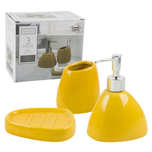 3pc Simply Home Dolomite Bathroom Set- Yellow