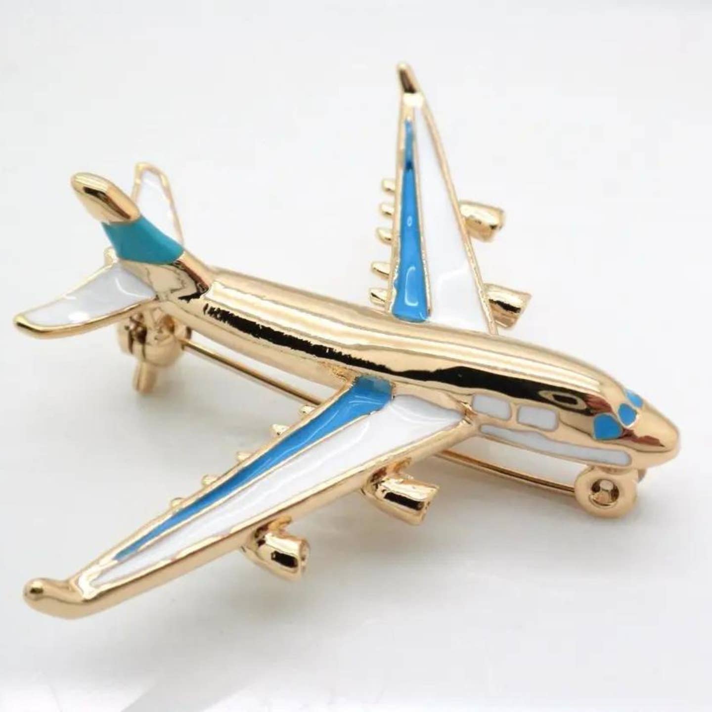Enamel Airplane Brooch: Stylish Accessory For Aviation Lover