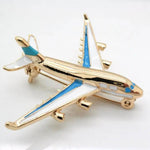 Enamel Airplane Brooch: Stylish Accessory For Aviation Lover