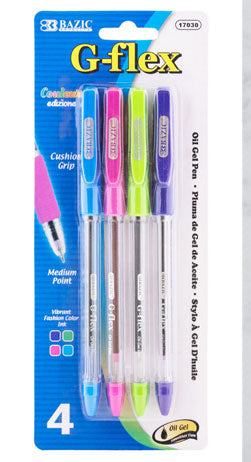 Gel Pen (Asst. Colors) (4 PK)