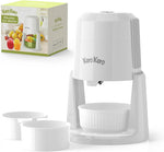 Snow Cone Machine - Shaved Ice Machine with 2 Ice Molds & Adjustable Blades - Ice Shaver for Fluffy or Crunchy Texture, Shaved Ice for Snow Cones, Slushies, Portable & Easy to Use.White