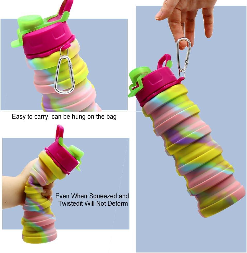 Water Bottle (Silicone Extendable) (16 oz.) (Screw Top)