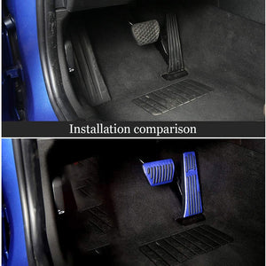 Horry No Drilling Non Slip Gas Pedal Brake Pedal Cover with Aluminum Alloy
