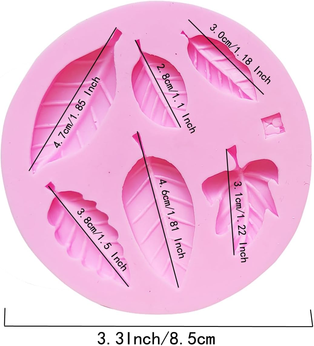 3D Leaves Fondant Chocolate Silicone Molds Candy Sugarcraft Cake Mold